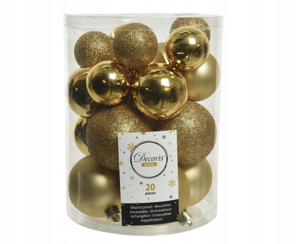 

Bombki Nietłukące Zestaw 20 Szt 6CM MIX Złote 264