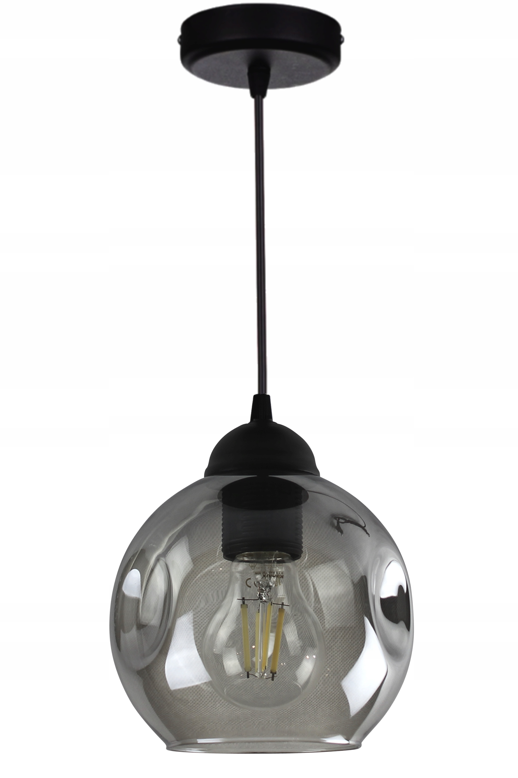 

Lampa Wisząca Żyrandol Plafon Edison Loft Szkło