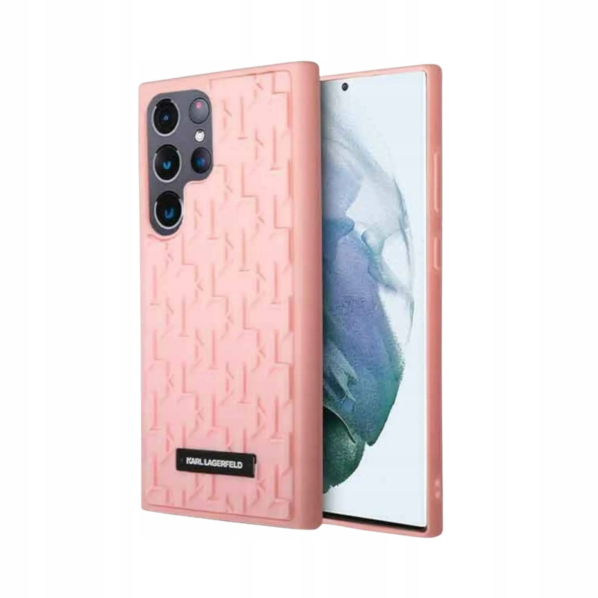 Etui Karl Lagerfeld 3D Monogram, różowe Samsung Galaxy S23 Ultra S918