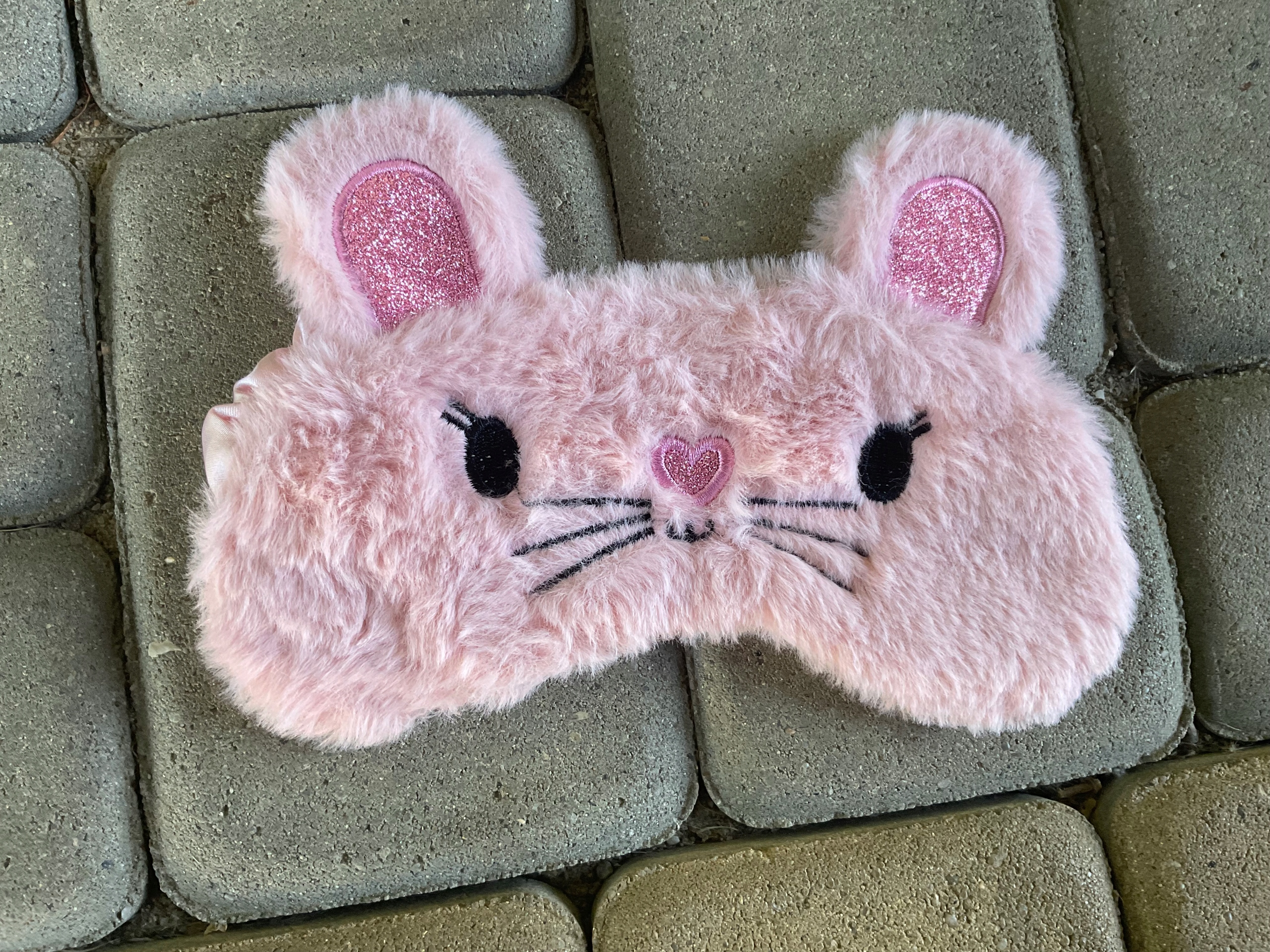 OPASKA NA OCZY MASKA DO SPANIA SNU RELAKSU MYSZ MYSZKA RÓŻOWA OLDMAN DZIECI Model na oczy