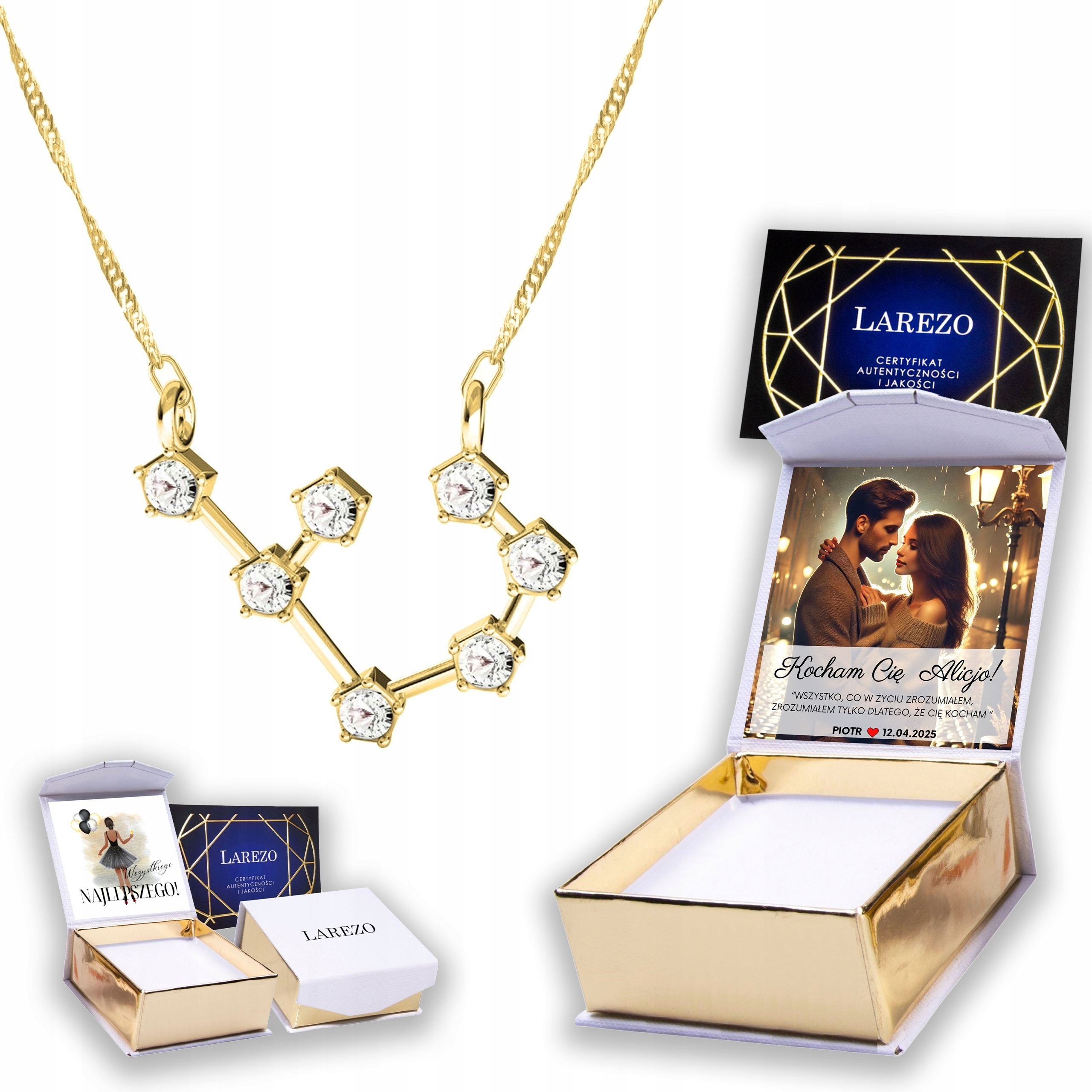 Zlatý náhrdelník 925 Střelec Znamení zvěrokruhu Sagittarius pro střelce Print