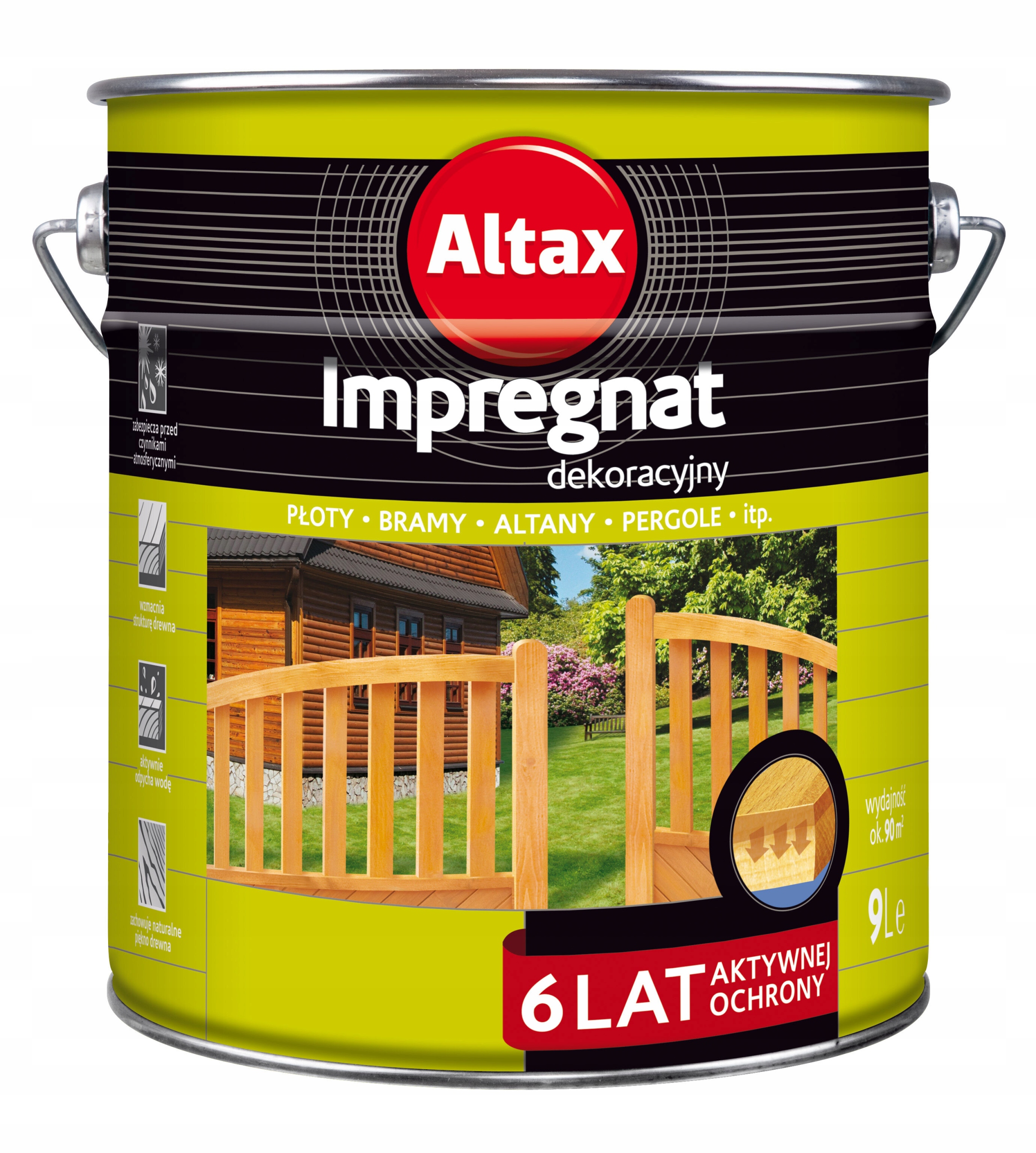Altax Altax – Ochranná Dekorativní Impregnace Na Strom 9 L, Ořech
