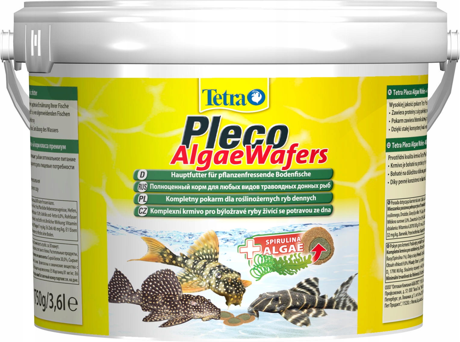 Levně Tetra Pleco Spirulina Wafers (Pleco Alge Wafels) 3,6 l