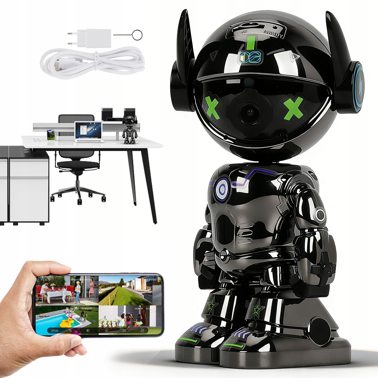 2MP Kamera 1080P Barevné Noční Vidění 360 Stupňů Pro Domácnost I Kancelář