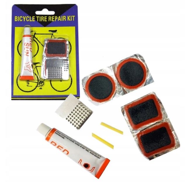 ZESTAW NAPRAWCZY DO DĘTEK ROWERU BASENU OPON ŁATKI