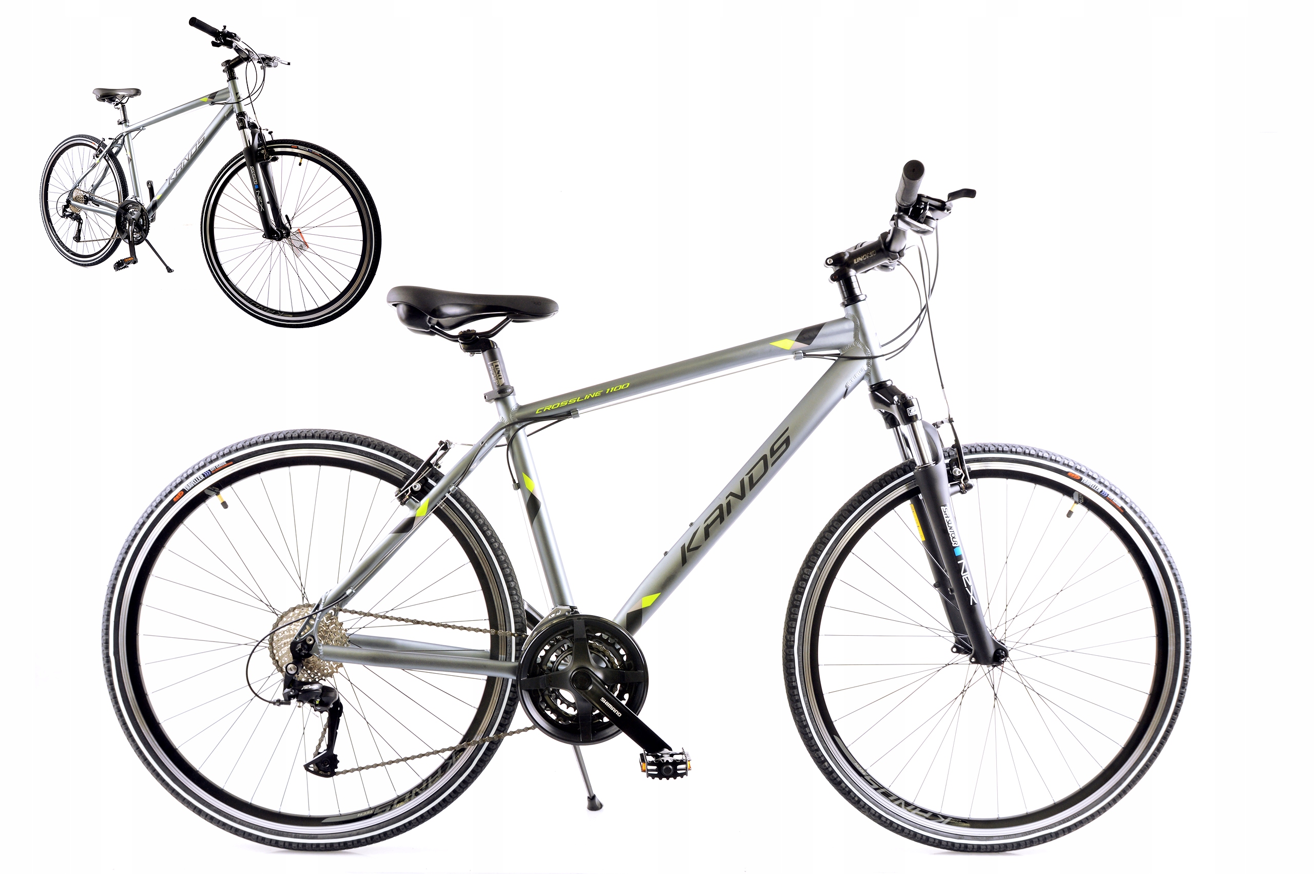 Rower Cross Męski Kands 1100 M19 graf-zielony 2022