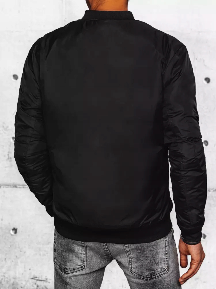 CZARNA MĘSKA KURTKA PRZEJŚCIOWA BOMBER JACKET tx4423 - XL Rodzaj bomber