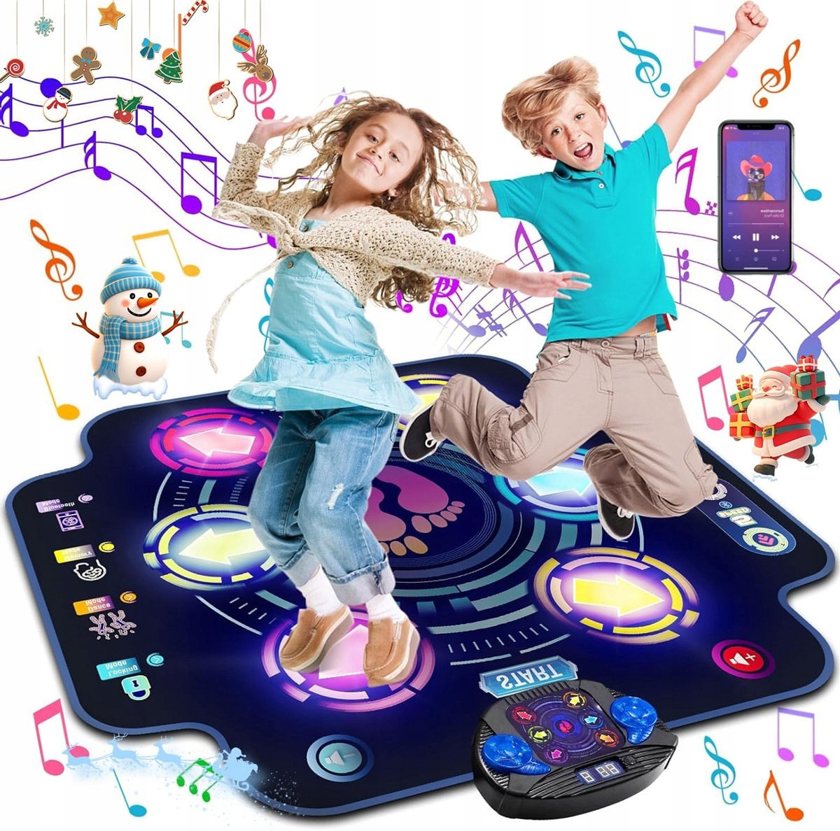 Interaktivní Bluetooth Taneční Podložka Dovednostní Hra Pro Děti