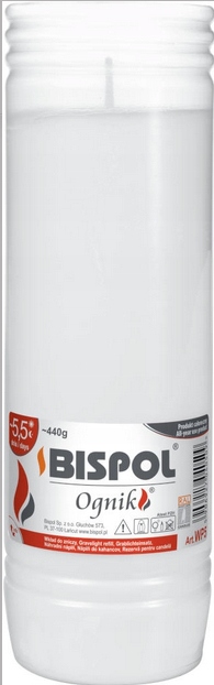 

Wkłady do zniczy parafinowy 1szt. Bispol 120H