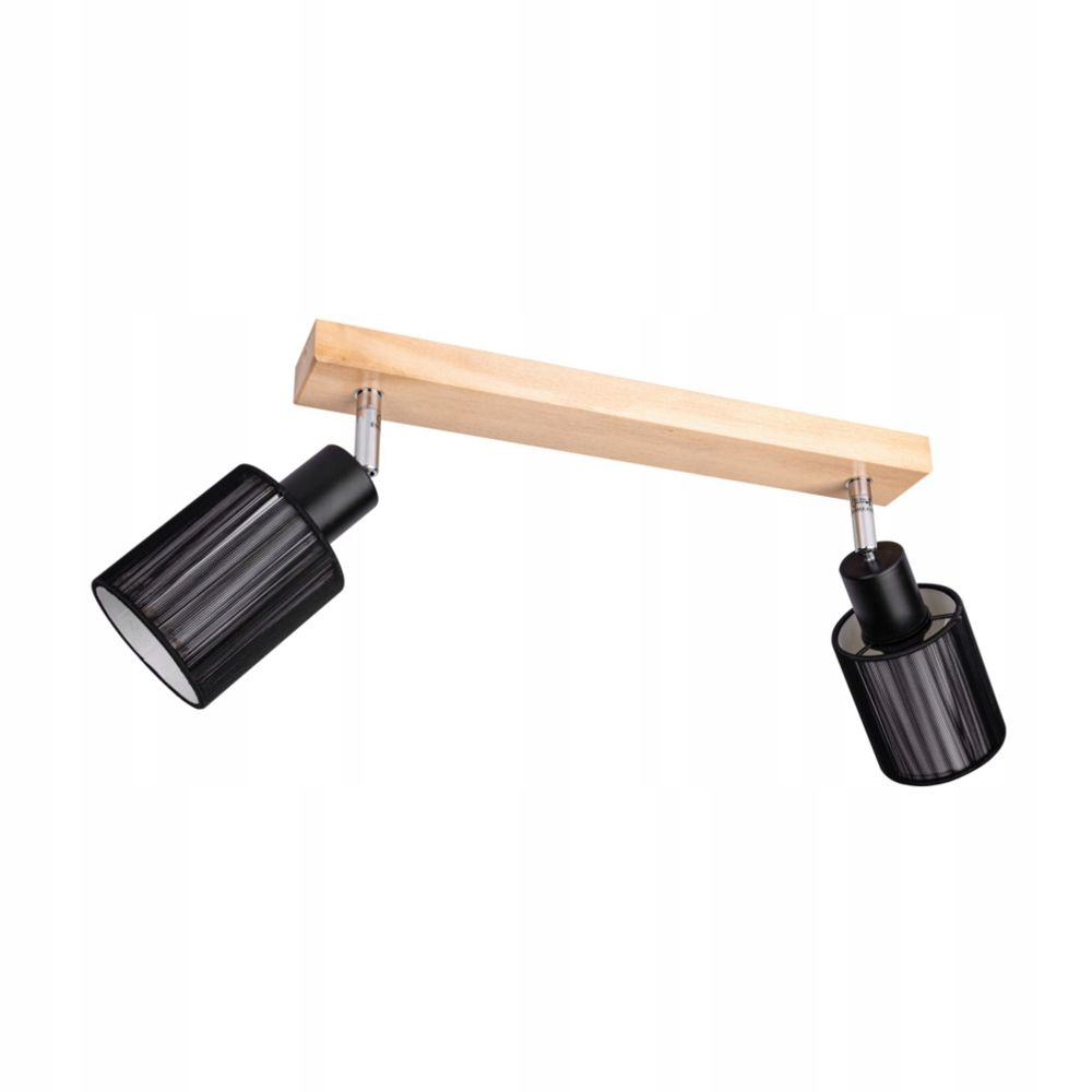 stropní svítidlo Led Stropní Svítidlo Na Dřevo Spot Lišta 2x E14 Nastavitelná Bříza