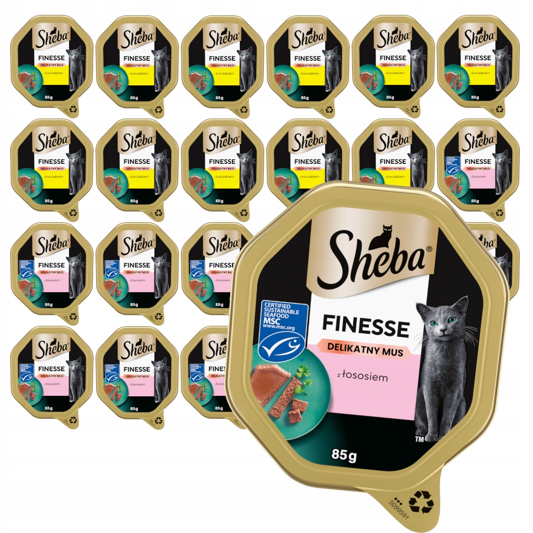 Sheba Finesse 22x85 g Mokré Krmivo Pro Kočky Mix v mušce