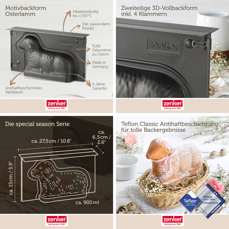 FORMA DO PIECZENIA BARAN BARANEK WIELKANOC FACKELMANN ZENKER Marka Zenker
