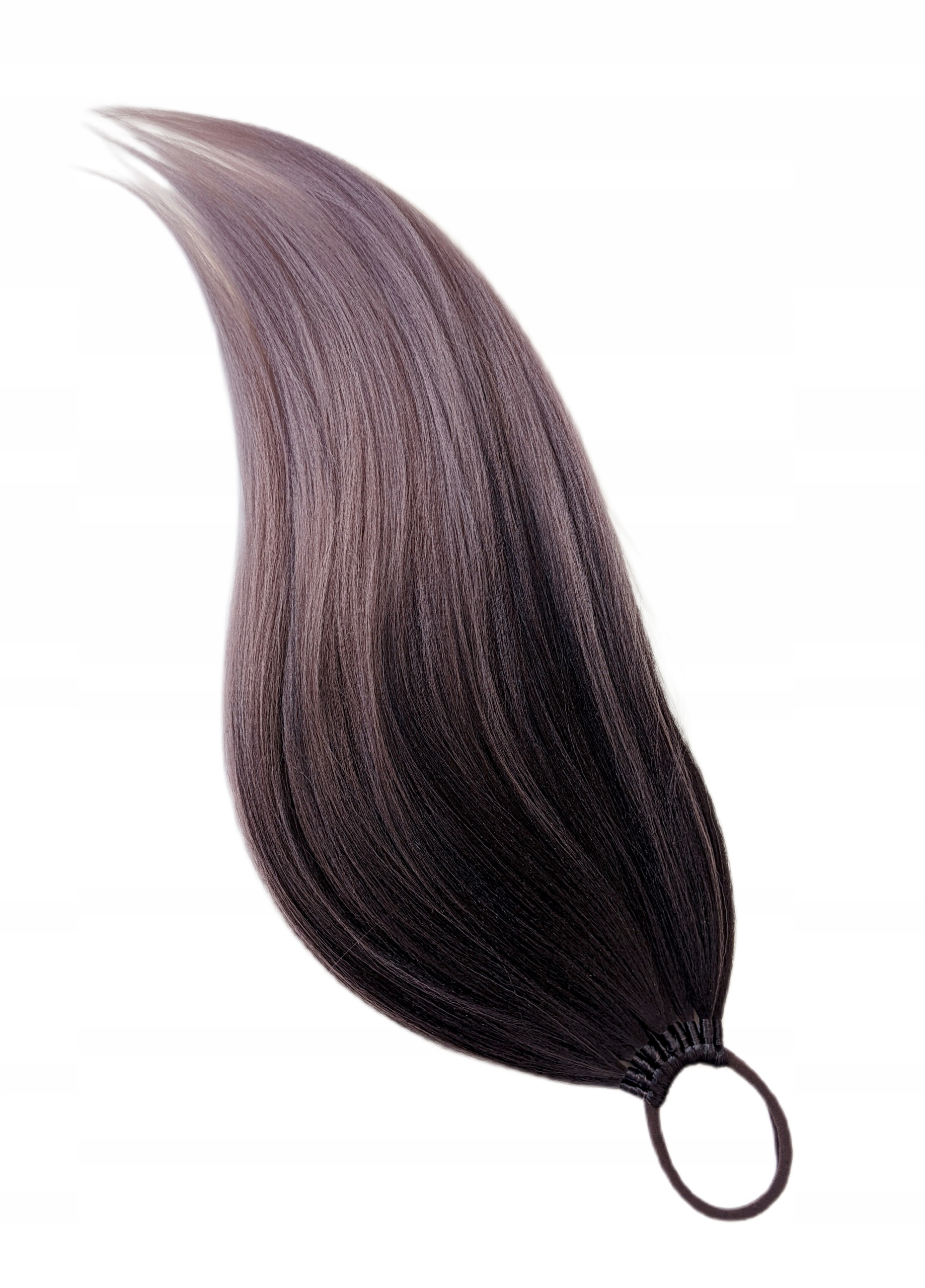 Připínací poník na gumičku, Příčesek, fialová hnědá, Vřesová Brunetka, 70 cm