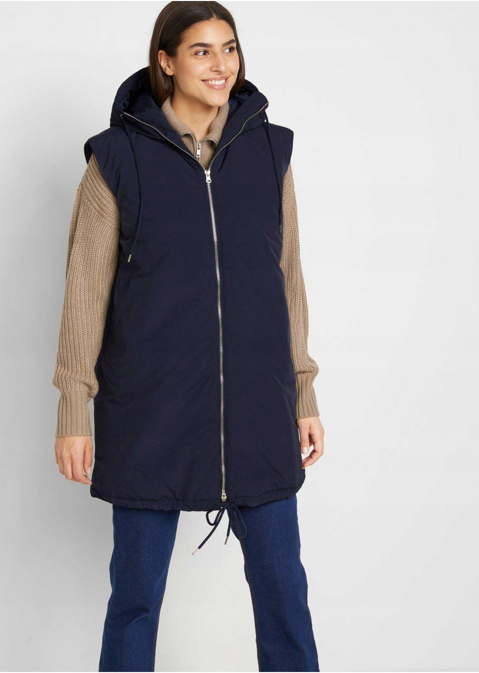 WIOSNA GRANATOWA KAMIZELKA Z KAPTUREM 42 XL