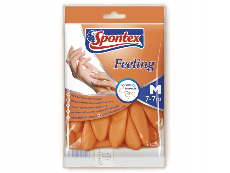 Levně 4x Spontex, Feeling, rukavice M, 1 pár