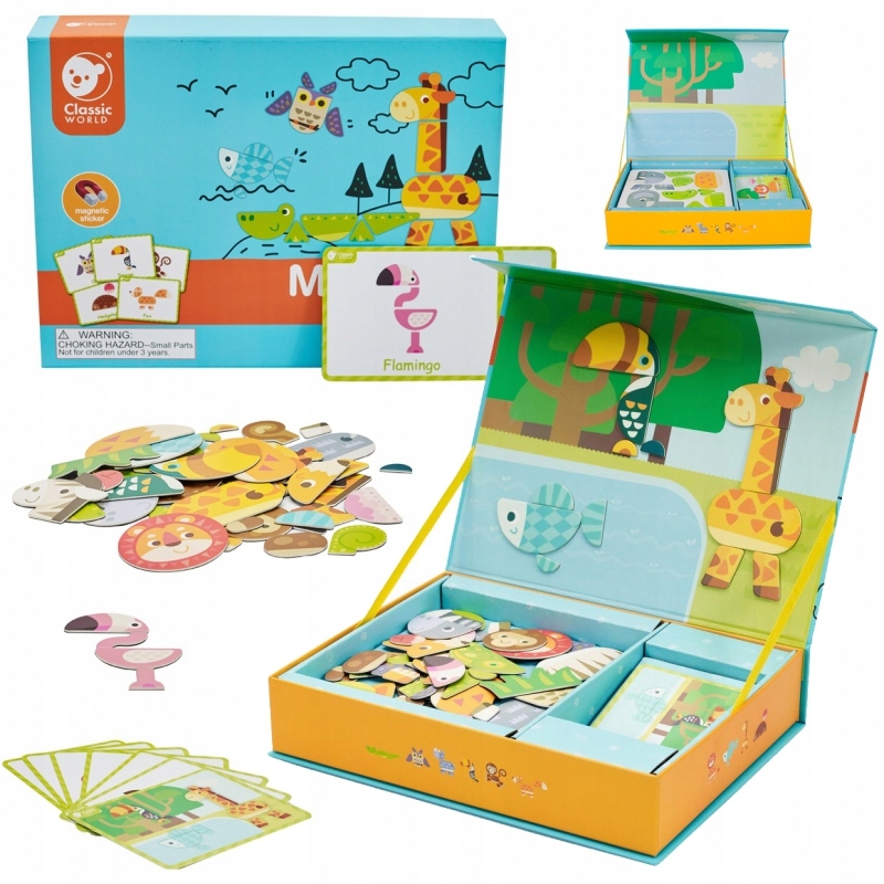 

Układanka Magnetyczna Zwierzęta Tablica Puzzle 60e