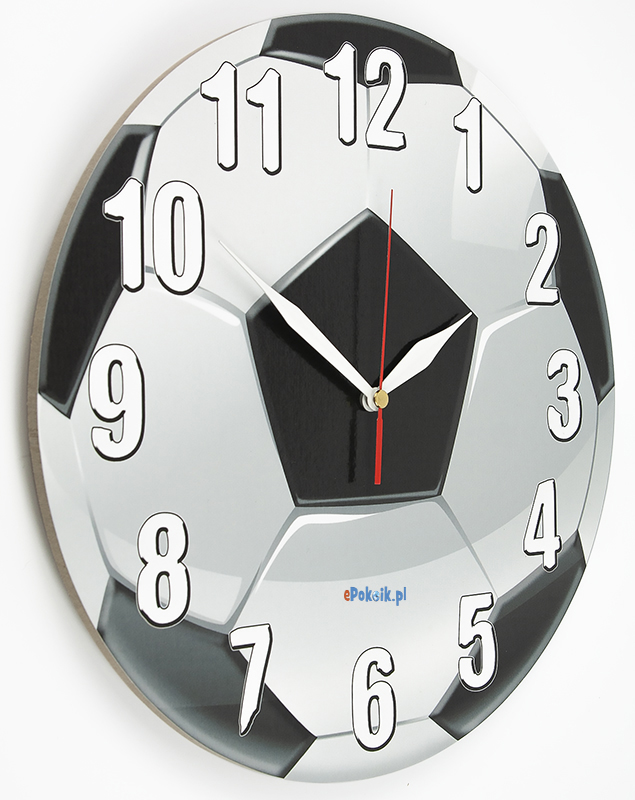 PIŁKA NOŻNA zegar ścienny Szerokość całkowita 29 cm