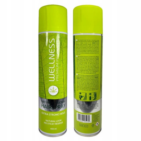2 x Silný Lak Na Vlasy Wellness 400 ml
