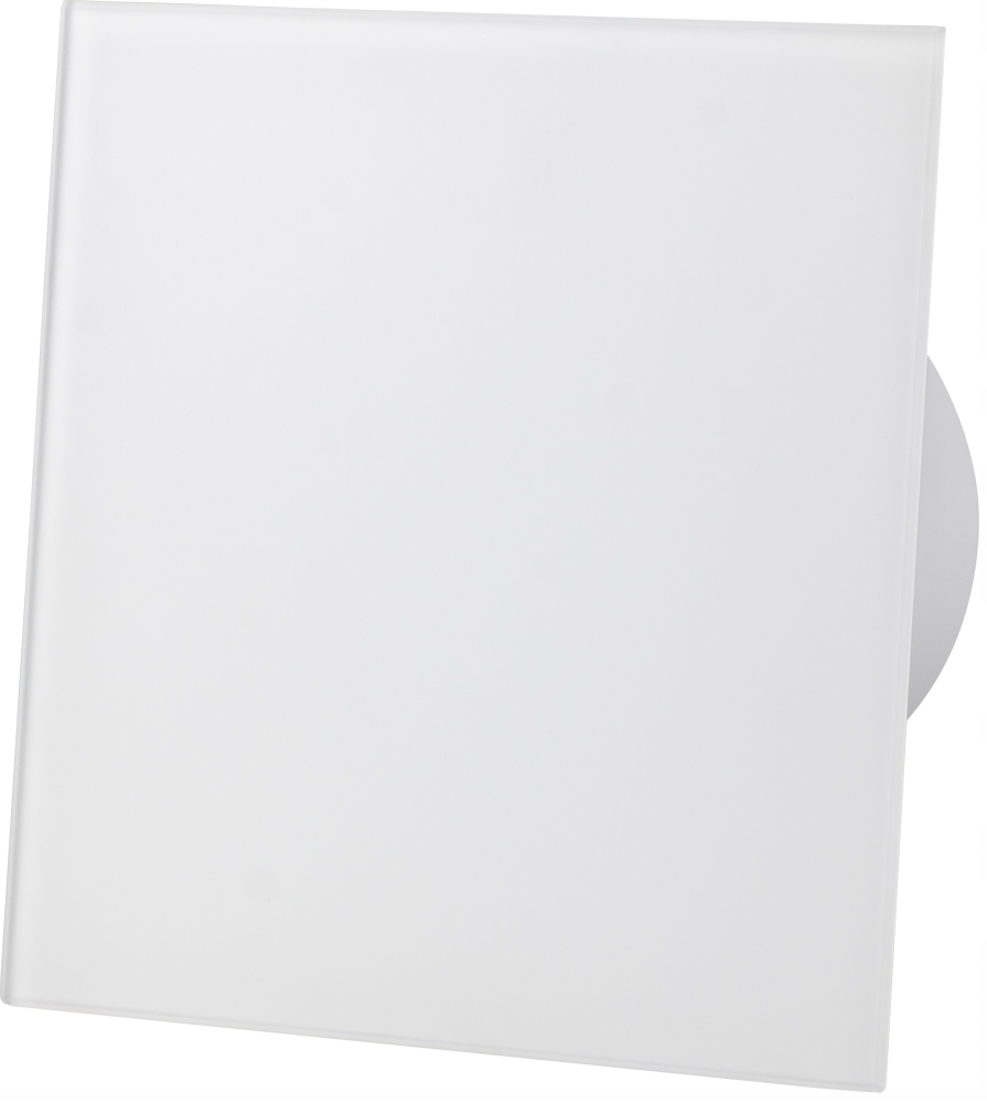 WENTYLATOR SZKLANY BIAŁY MAT WYŁ. CZASOWY Fi100