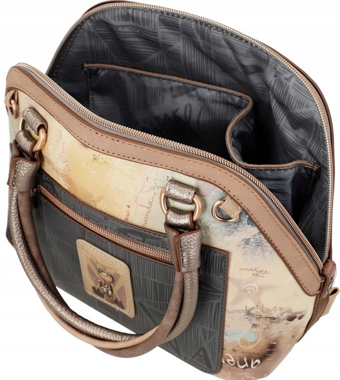 A482 Torebka kuferek Anekke listonoszka z szerokim paskiem Hollywood Model 38701-238