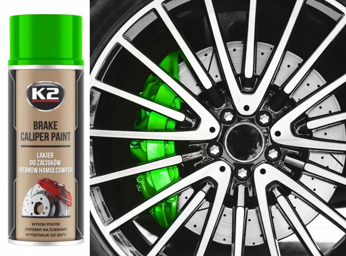 K2 BRAKE CALIPER PAINT Zielony Lakier do zacisków L346ZI za 19,59 zł z