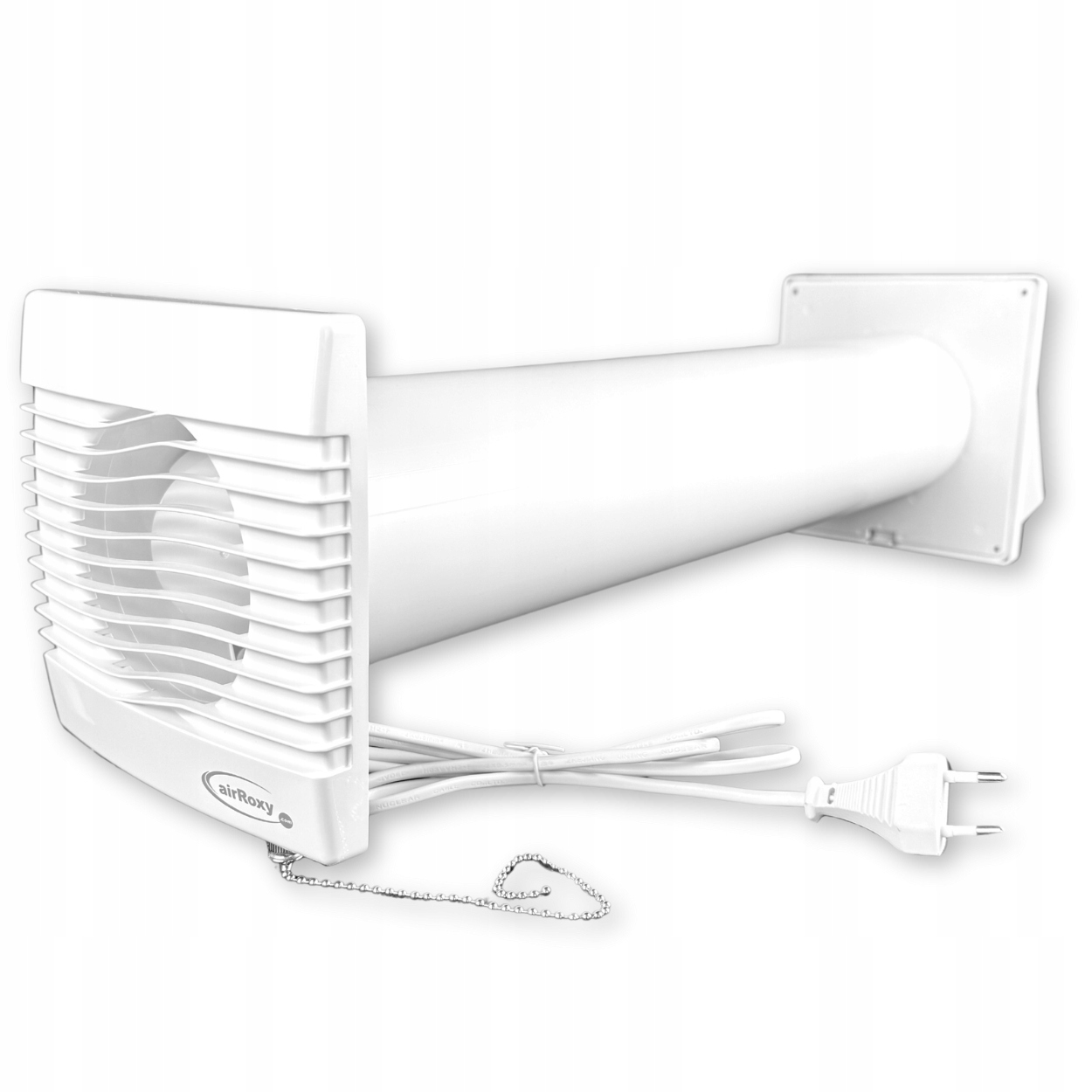 Sada větracích otvorů na stěnu, odtah vlhkosti, Bílá, fi 150, se zástrčkou