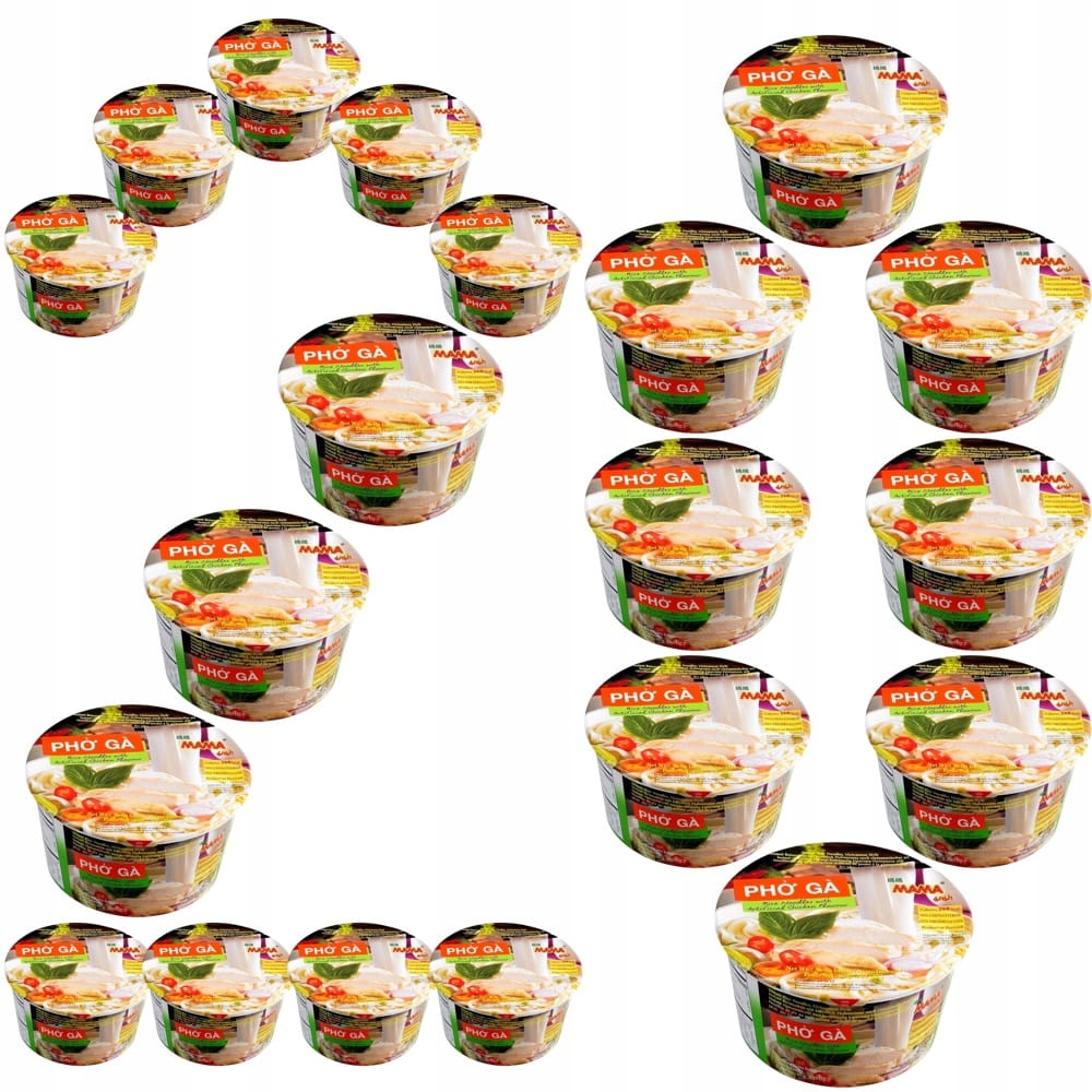 20x Zupka Pho Ga Makaron Ryżowy z Kurczakiem Vermicelli Cup 65g Mama