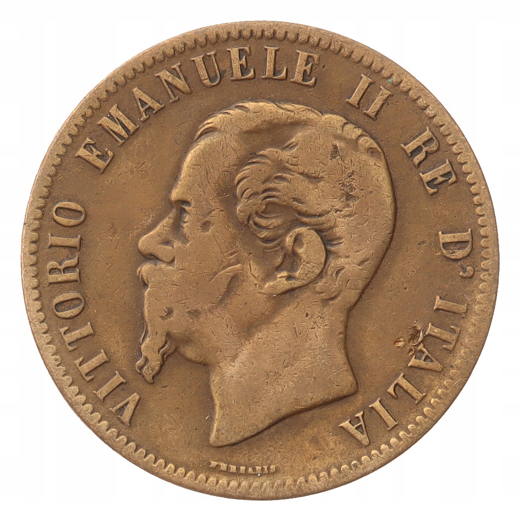 [M32195] Włochy 10 centesimi 1863