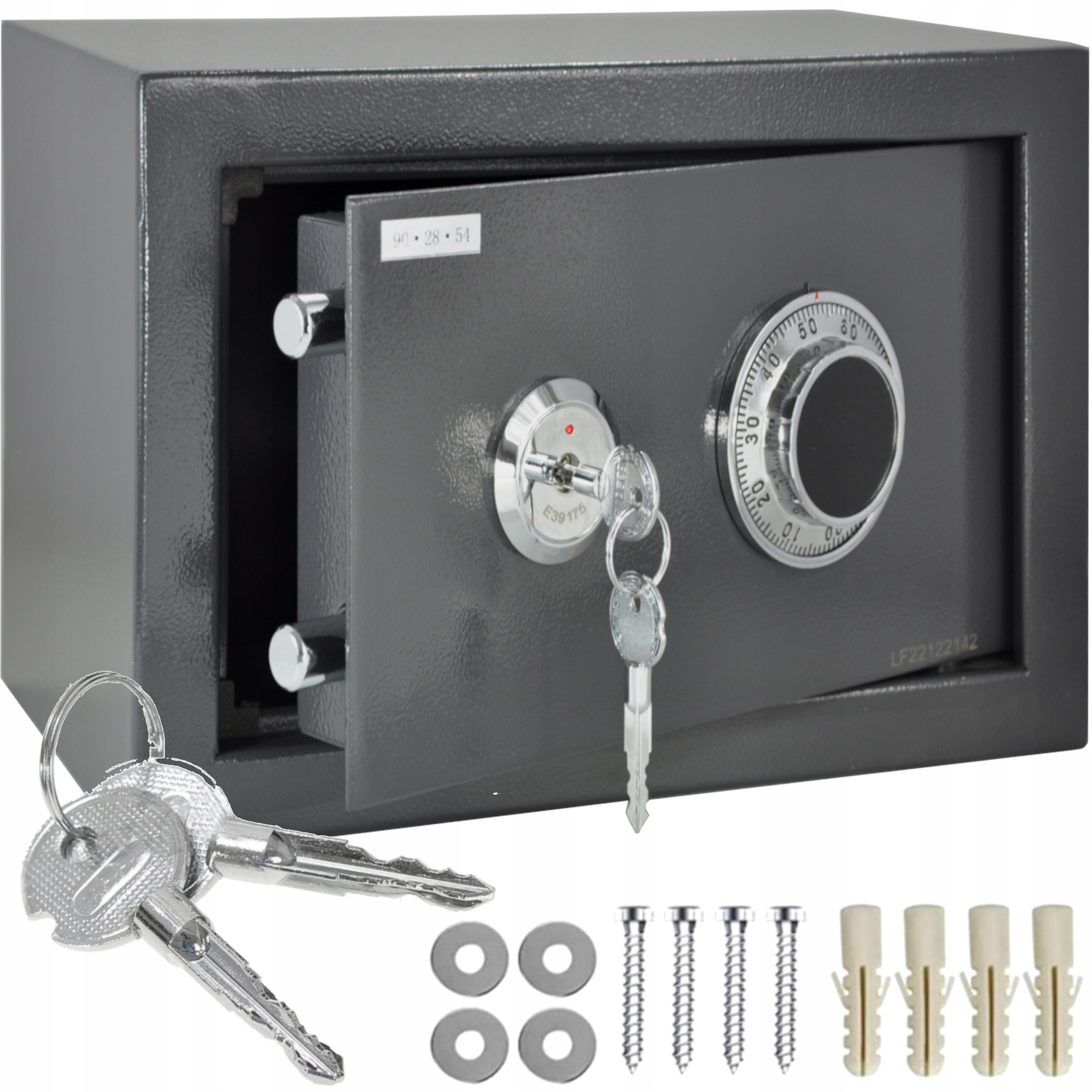 Sejf Mechaniczny Szyfrowy Z Pokrętłem Na Kod Klucz Kasa Pancerna 6 kg