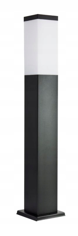 Zahradní sloupek 65 cm E27 černý IP44 čtvercový ocel Inox Su-ma