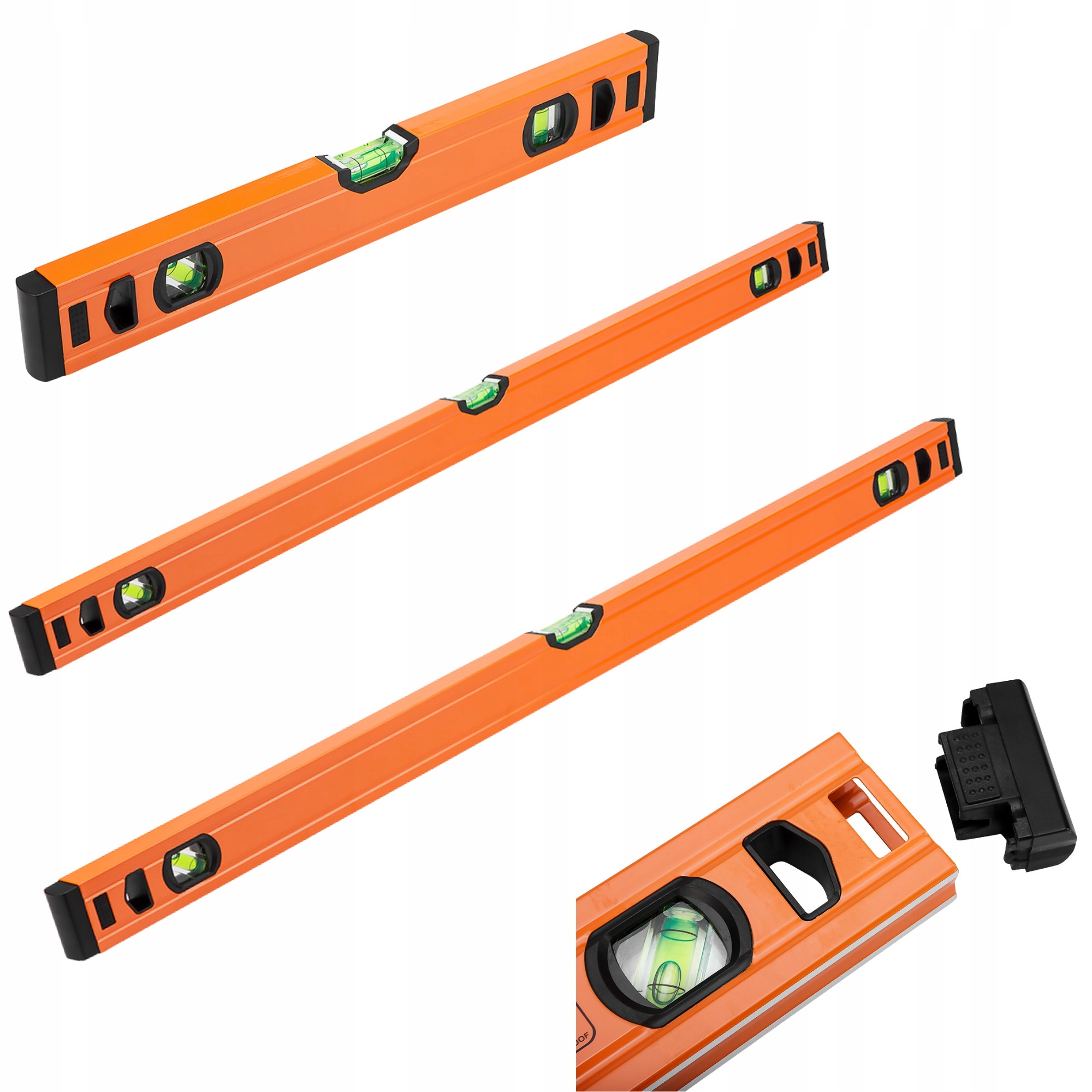 Zestaw Poziomnic Aluminiowych 3 sztuki 40/100/120 cm Neo Tools