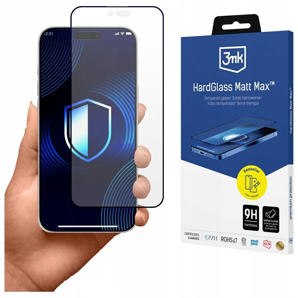 Tvrzené sklo 3MK HardGlass Matt Max pro Apple iPhone Air