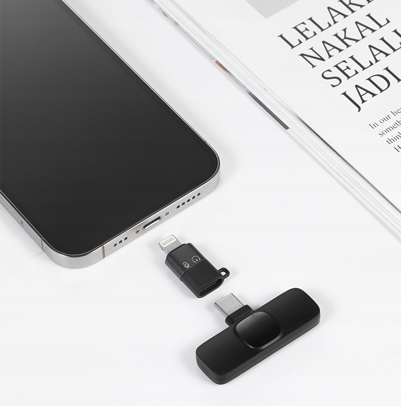 ZESTAW MIKROFON BEZPRZEWODOWY KRAWATOWY USB C ANDROID IPHONE + ADAPTER Charakterystyka kierunkowa dookólna (kołowa)