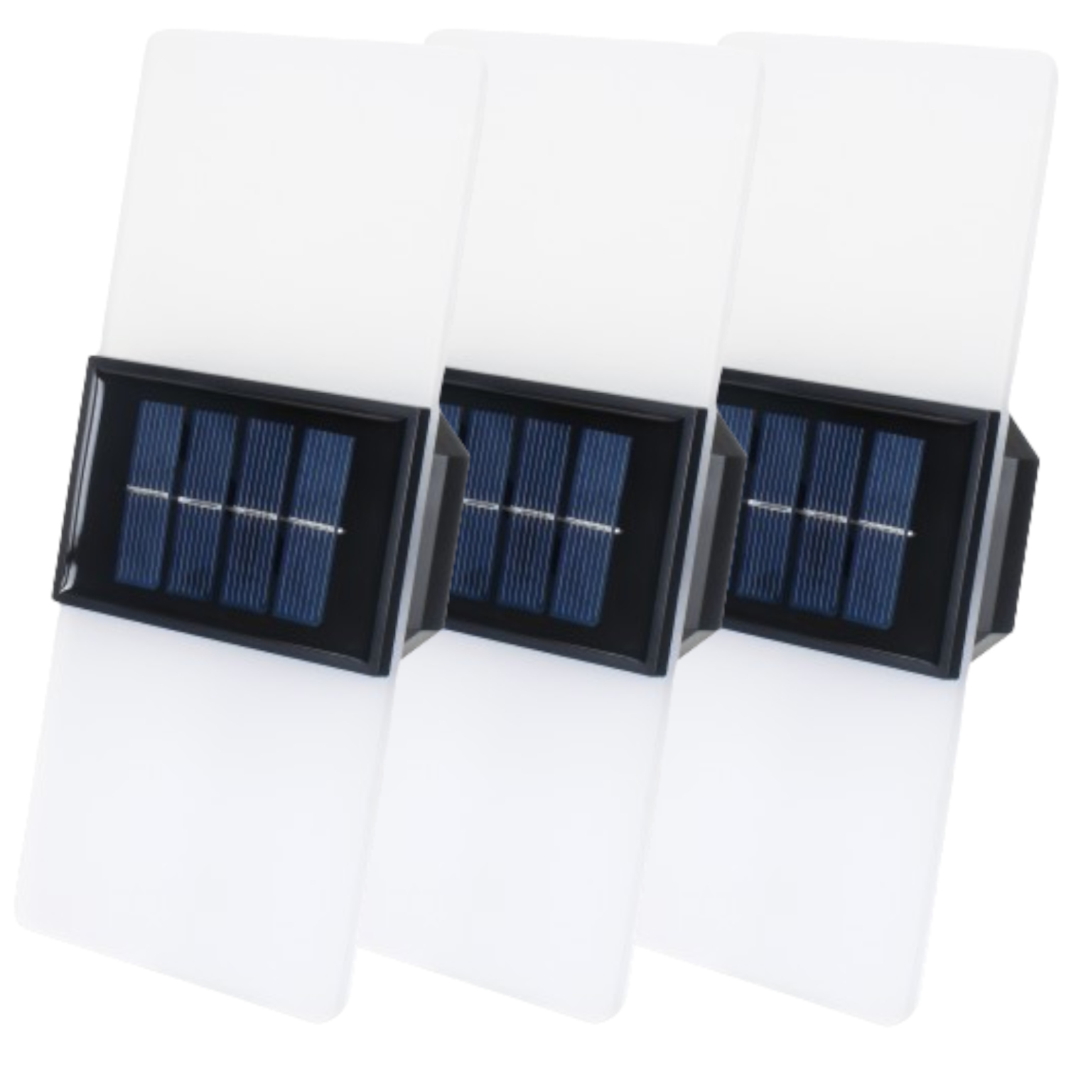 3x Solární dekorativní zahradní Led lampa Nástěnné svítidlo Osvětlení stěny Fasády