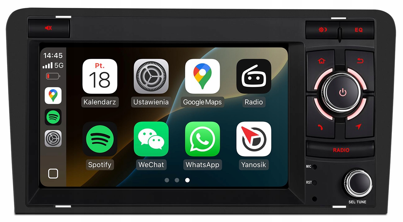 Audi A3 8P 2003-2012 Rádio Navigace Android Auto Aplikace Carplay
