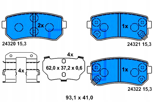 КОЛОДКИ ТОРМОЗНОЕ ATE83022sa3083021ha1083021j