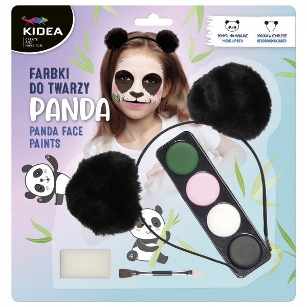 

Farby do malowania twarzy zestaw Panda Uszy Kidea