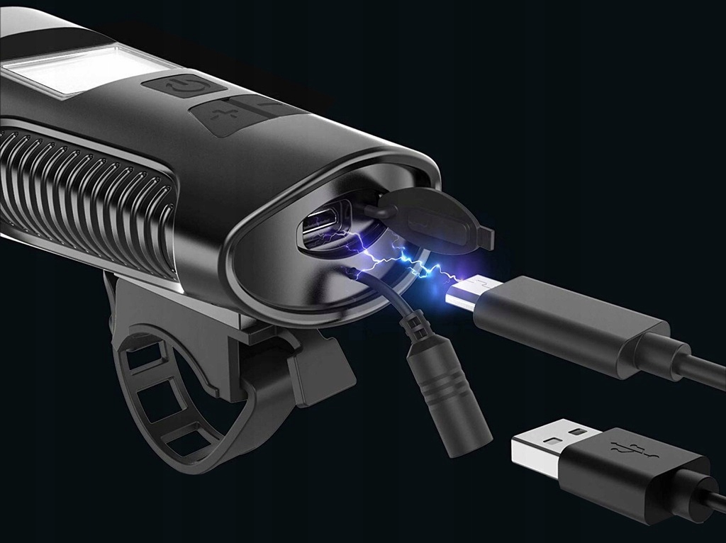 LAMPKA ROWEROWA PRZEDNIA + TYŁ + LICZNIK I KLAKSON Model ŚWIATŁO ROWEROWE PRĘDKOŚCIOMIERZ