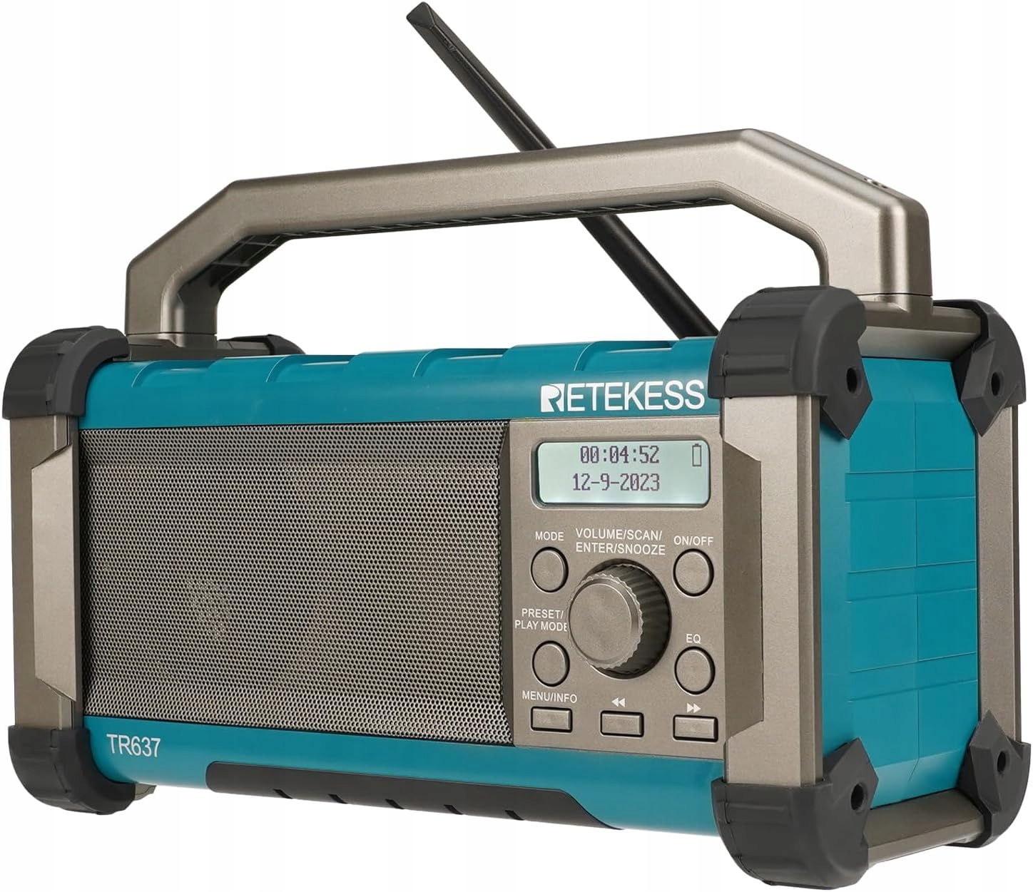 Retekess TR637 Stavebné rádio, Bluetooth, Fm, Am, 5000MAh, IP54, Rádio