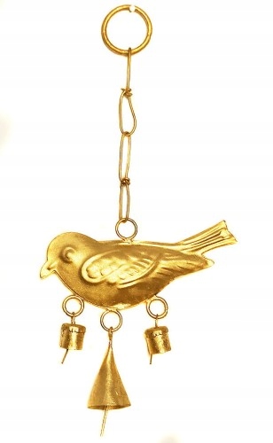 DZWONEK METALOWY PTASZEK OZDOBA WISZĄCA DEKORACJA Wnętrz