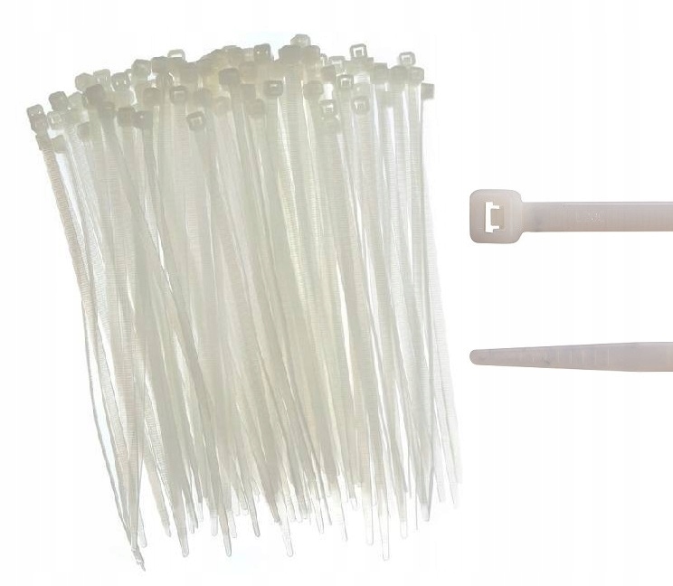 

Opaska Plastikowa 3X80 (1 Opak. 100 Szt) Biała