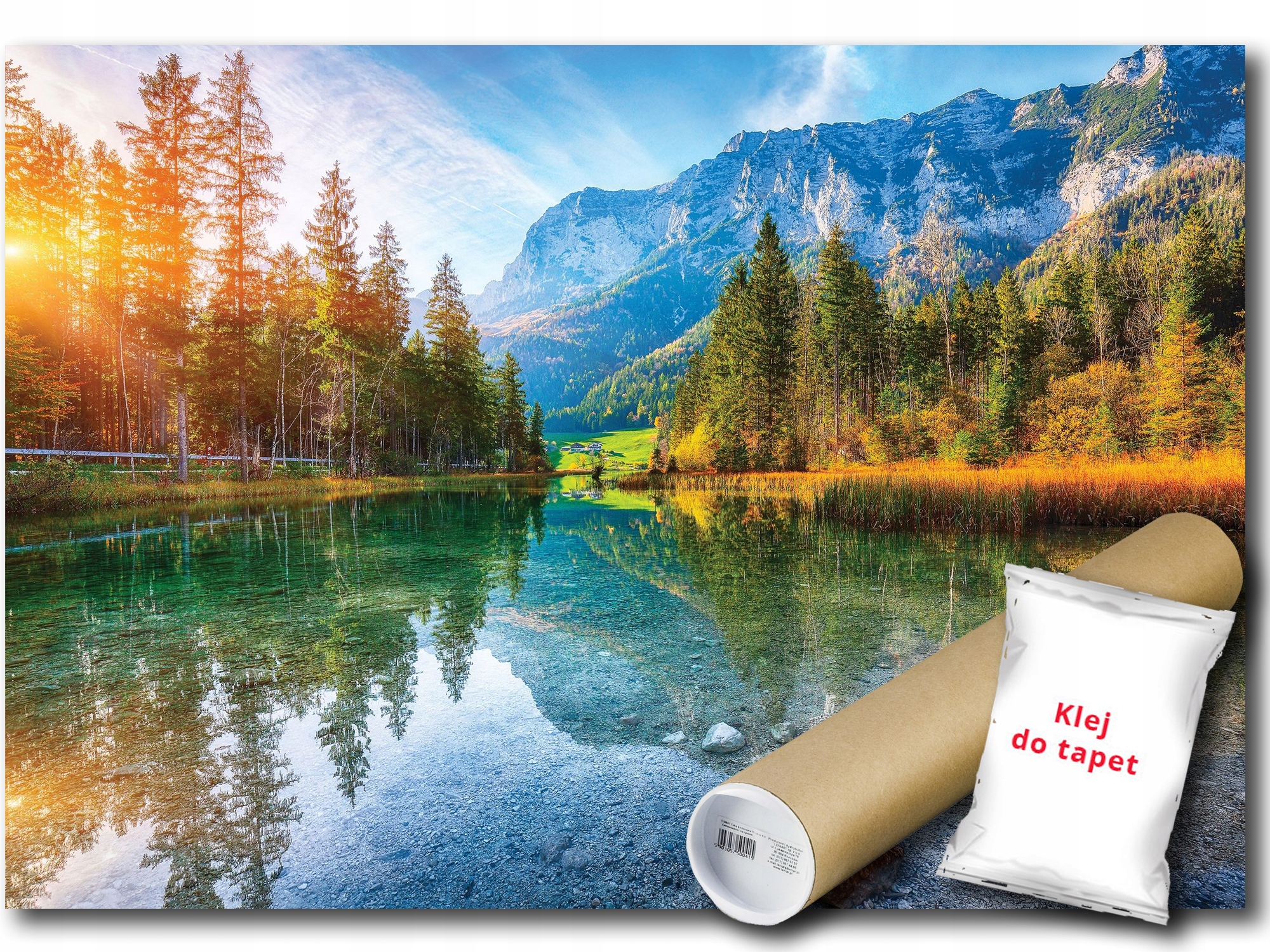 Fototapeta Flizelina Hory Řeka Jezero Slunce Pohled 150x105 lepidlo bonus