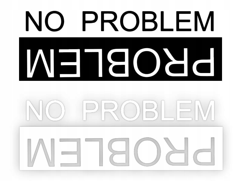 NO PROBLEM - Naklejka na samochód na auto KOLOR