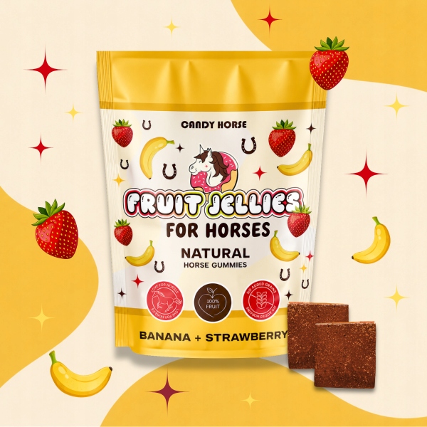 Żelki owocowe Candy Horse Fruit Jellies banan truskawka