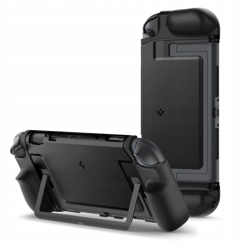 Etui Spigen Dual Grip do Nintendo Switch 2 z podstawką, case, czarne