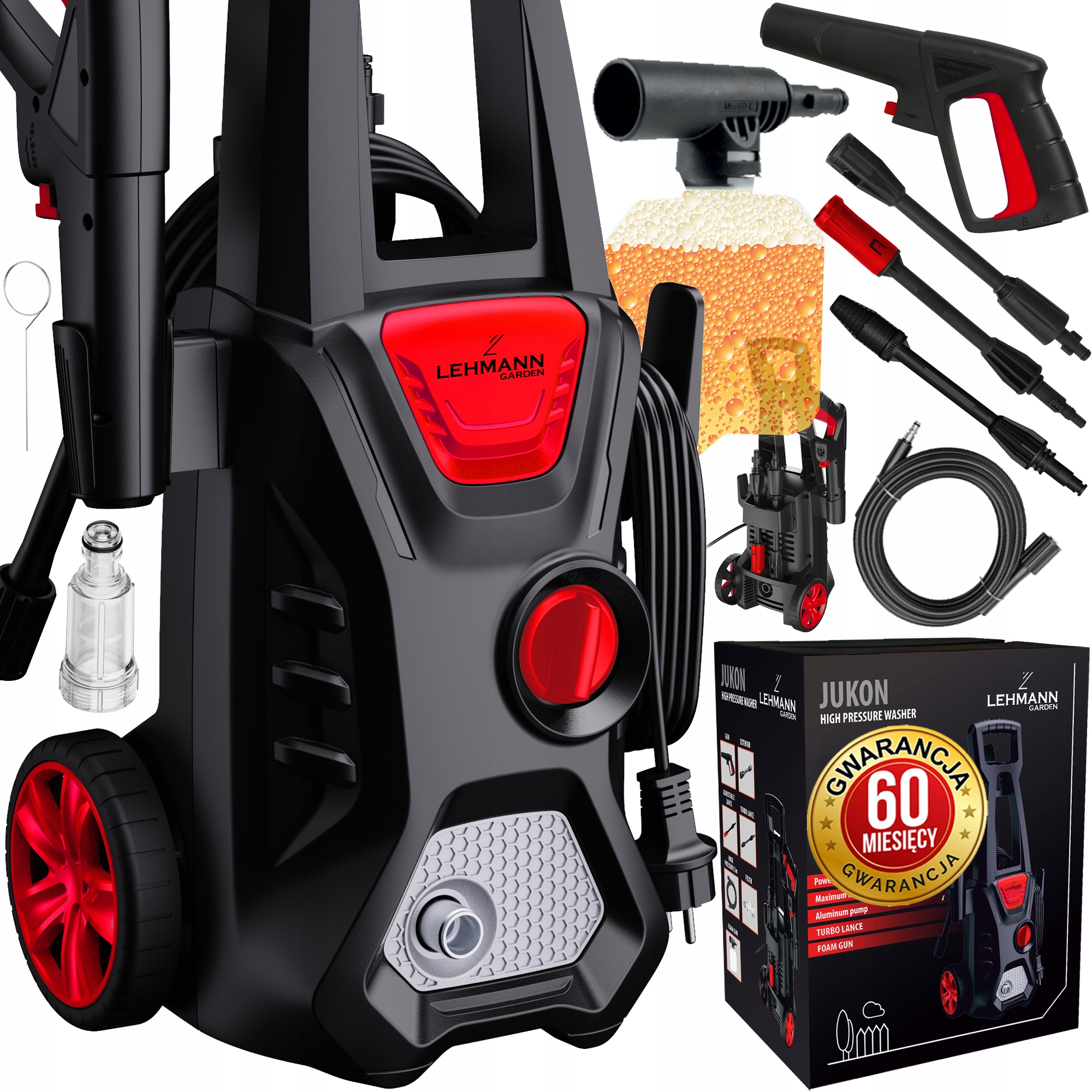 Tlaková Myčka Lehmann Jukon 230ewBAR Samosací Pěnovačka 2xLANCE Silná