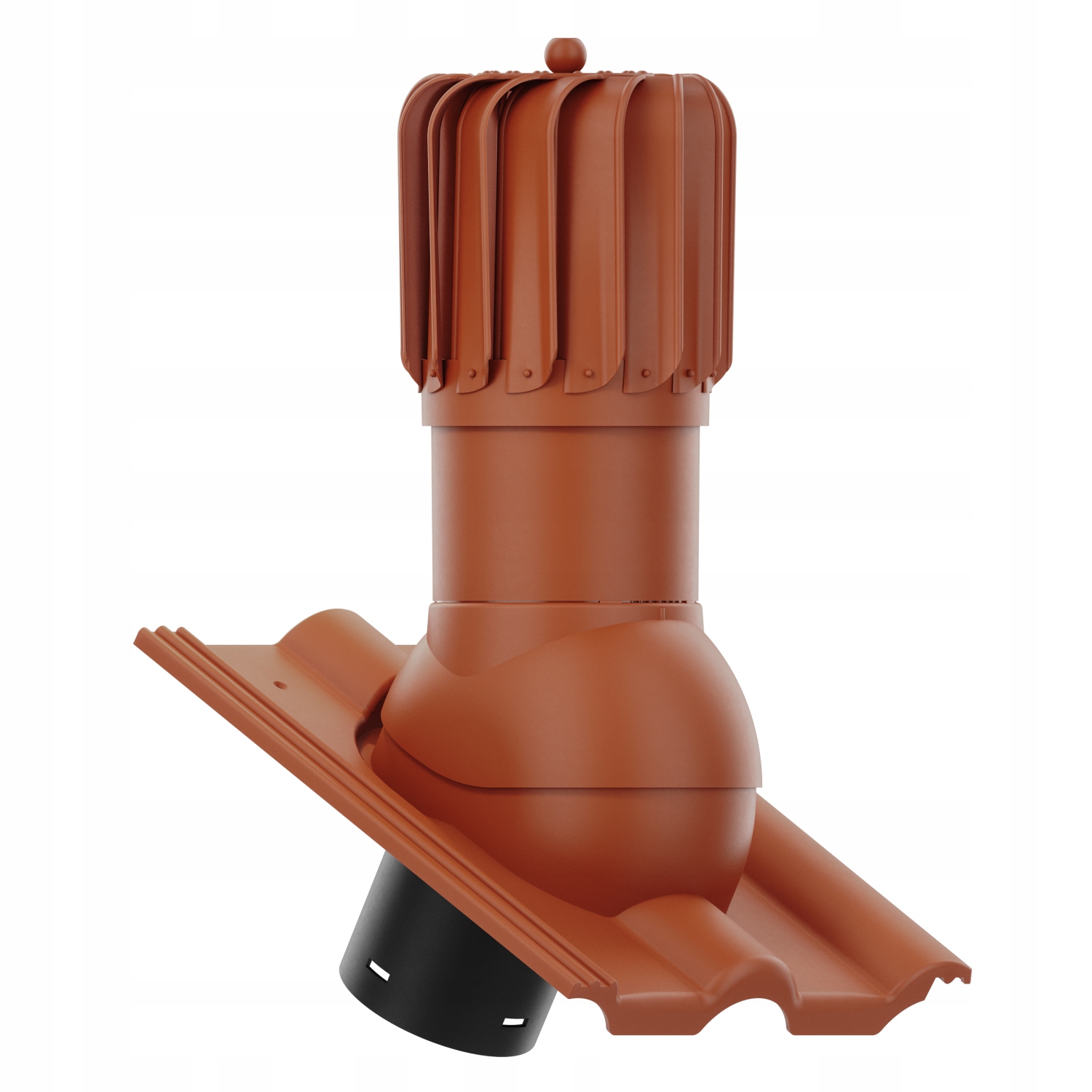 Otočný podélný větrací komín ⌀ 150 mm pro Classic Star, Elegant Kaštan