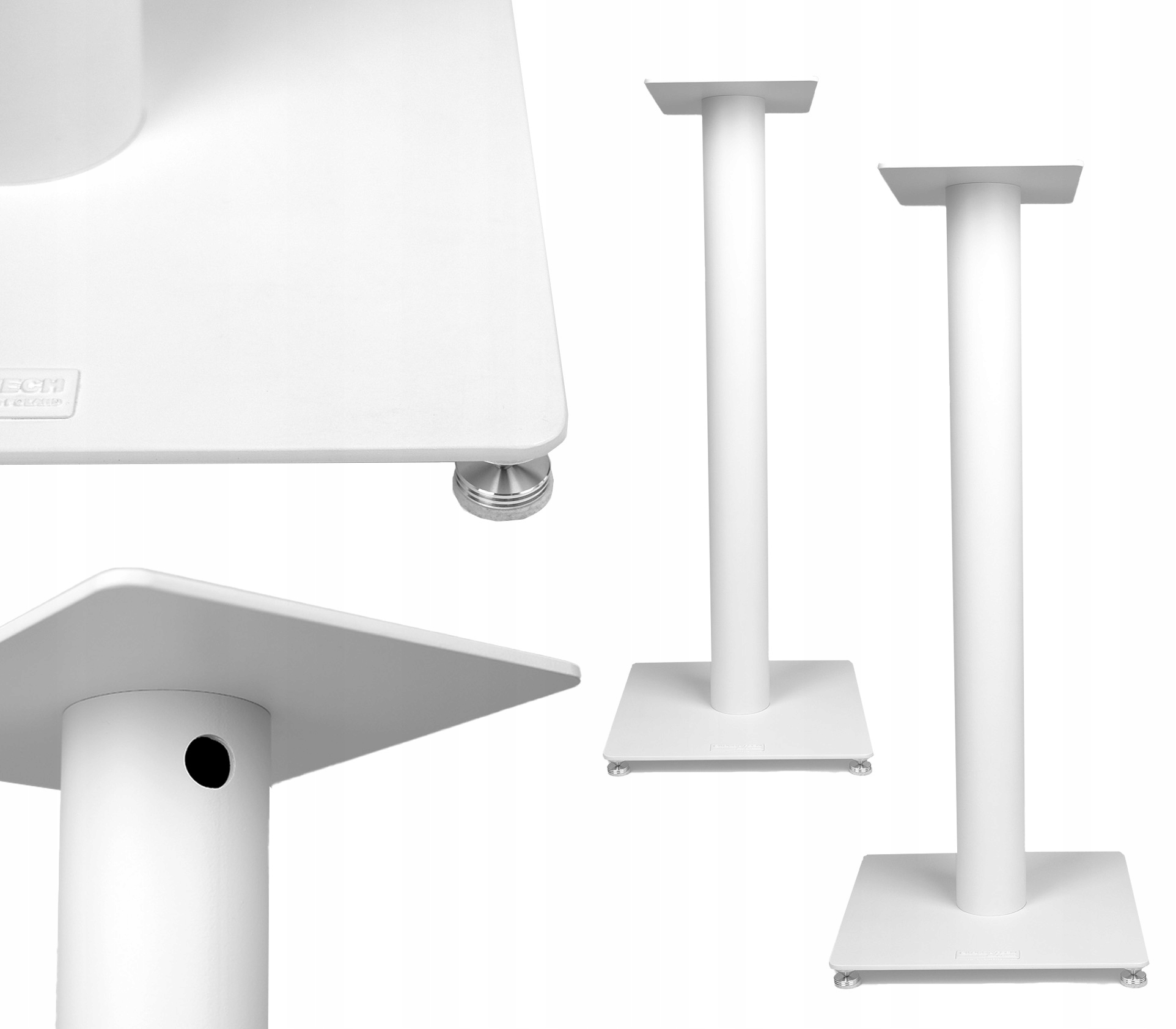 2x Stand Stojak S1 Podstawy Pod Kolumny Głośniki Podstawka białe 70cm