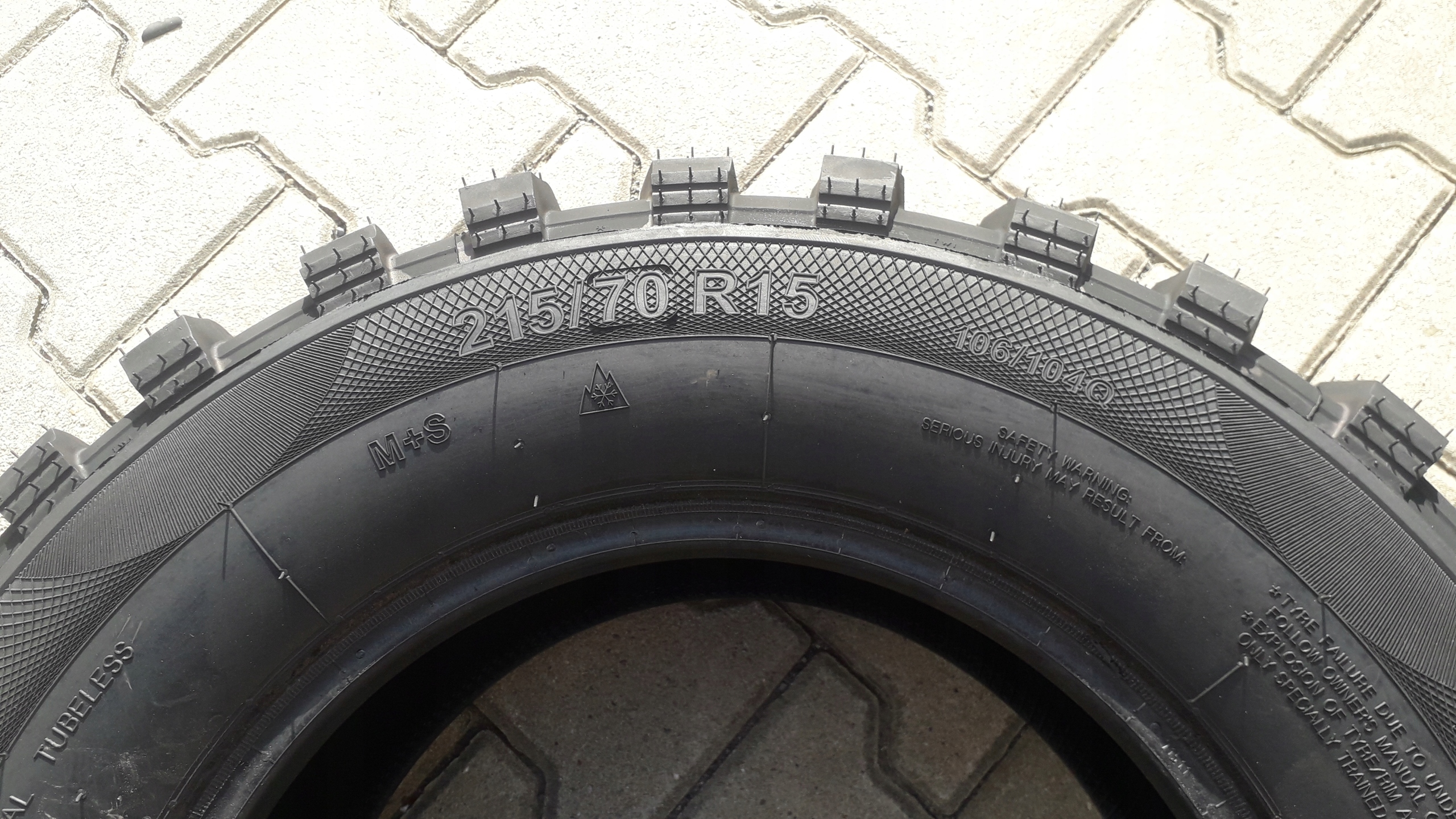 4x OPONY 215/70R15 RAPTOR GEPARD KOMPLET M+S MT Szerokość opony 215 mm