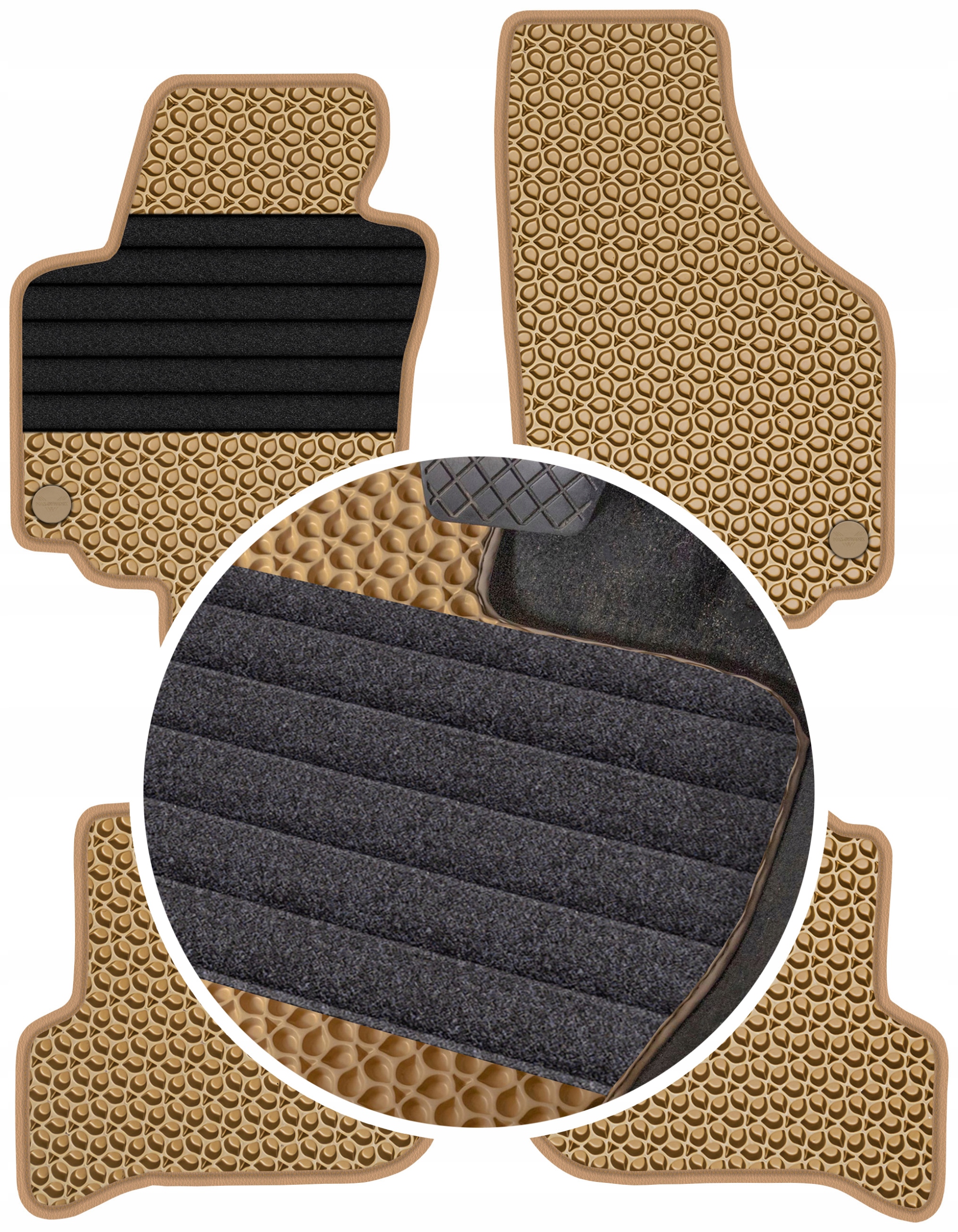 Seat Altea XL 2006-2015 Gumové rohože do auta Eva Béžová